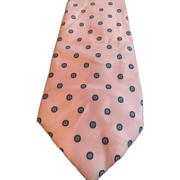 Vintage Pierre Cardin‎ Pink Silk Tie Made In Italy Geometric W: 3.5 L: 56 - Picture 2 of 3